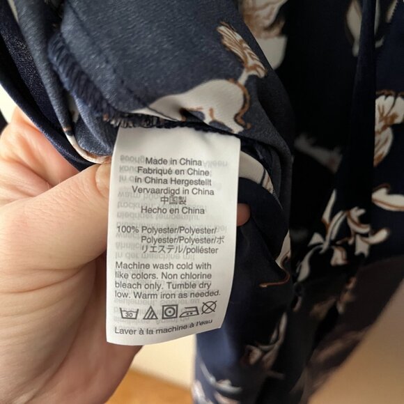 Floral Navy Keyhole Wide-Leg Jumpsuit (Madewell) - Picture 5 of 7